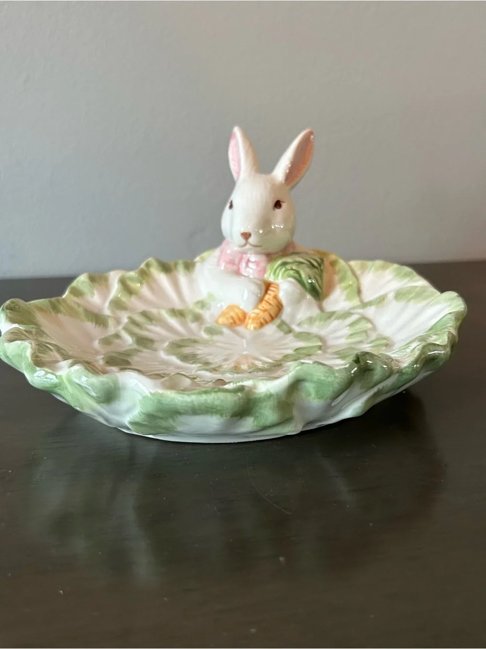 Ceramic Bunny Trinket Dish or Soap Dish